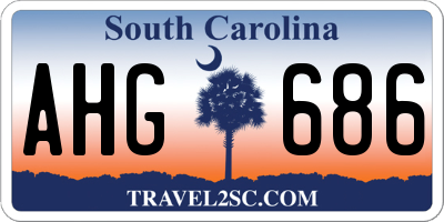 SC license plate AHG686