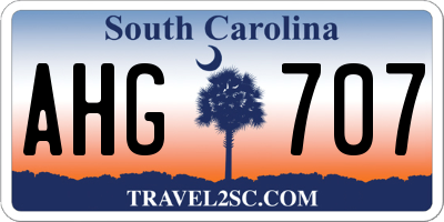 SC license plate AHG707