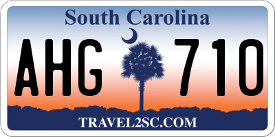 SC license plate AHG710