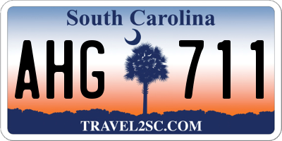 SC license plate AHG711