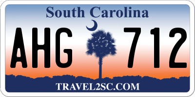 SC license plate AHG712