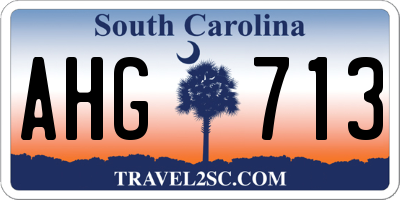 SC license plate AHG713