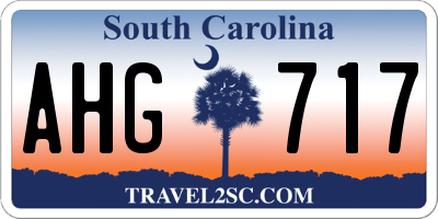 SC license plate AHG717