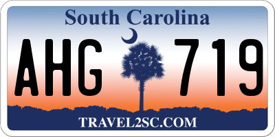 SC license plate AHG719