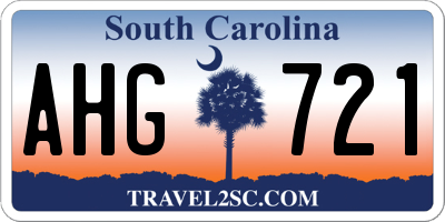 SC license plate AHG721