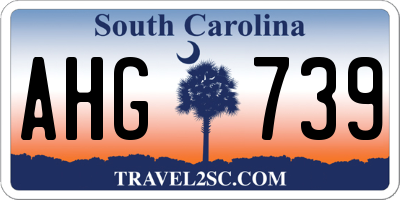 SC license plate AHG739