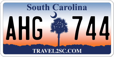SC license plate AHG744