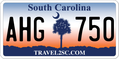 SC license plate AHG750
