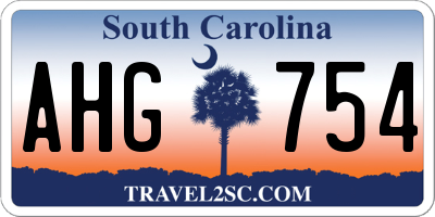SC license plate AHG754