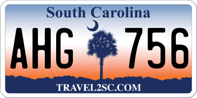 SC license plate AHG756