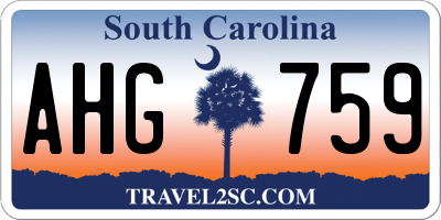 SC license plate AHG759