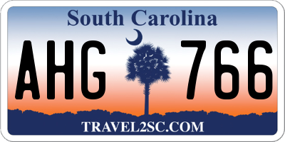 SC license plate AHG766