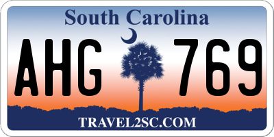SC license plate AHG769