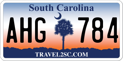 SC license plate AHG784