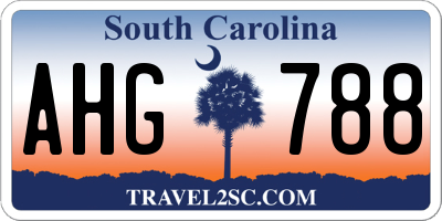 SC license plate AHG788