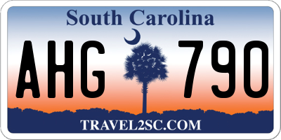 SC license plate AHG790