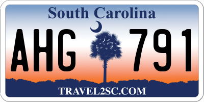 SC license plate AHG791