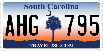 SC license plate AHG795