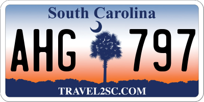SC license plate AHG797