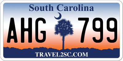 SC license plate AHG799