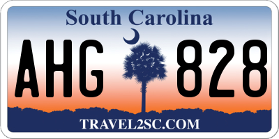SC license plate AHG828