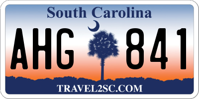 SC license plate AHG841