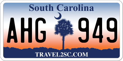 SC license plate AHG949