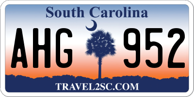 SC license plate AHG952