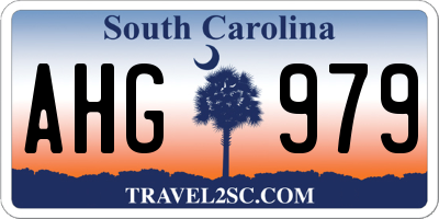 SC license plate AHG979