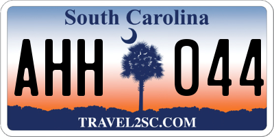 SC license plate AHH044