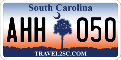 SC license plate AHH050