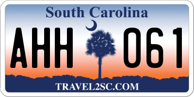 SC license plate AHH061