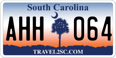 SC license plate AHH064