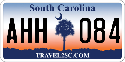 SC license plate AHH084