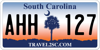 SC license plate AHH127