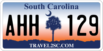 SC license plate AHH129