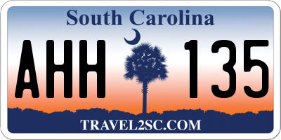 SC license plate AHH135
