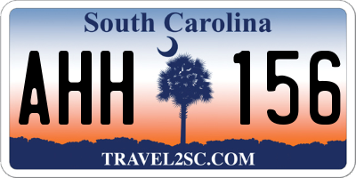 SC license plate AHH156