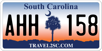 SC license plate AHH158