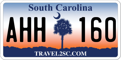 SC license plate AHH160