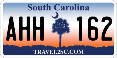 SC license plate AHH162