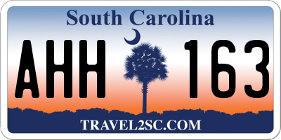 SC license plate AHH163
