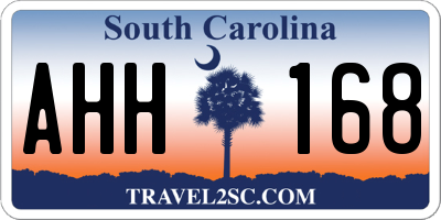 SC license plate AHH168