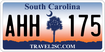 SC license plate AHH175