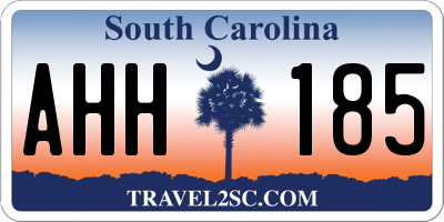 SC license plate AHH185