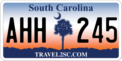 SC license plate AHH245