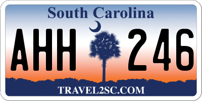 SC license plate AHH246