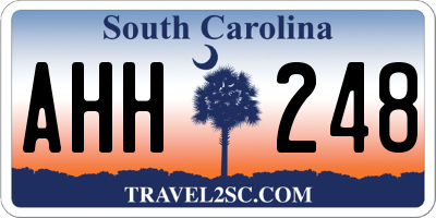 SC license plate AHH248