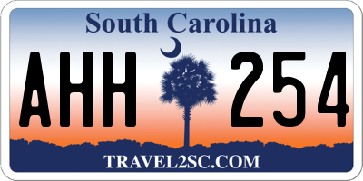 SC license plate AHH254