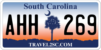 SC license plate AHH269